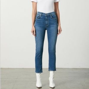 GRLFRND Reed High-Rise Slim Straight Crop Jeans